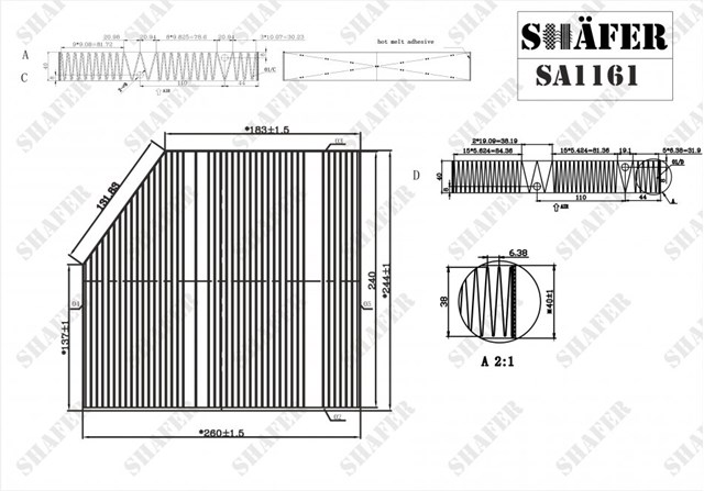 Фільтр салону SA1161 Shafer