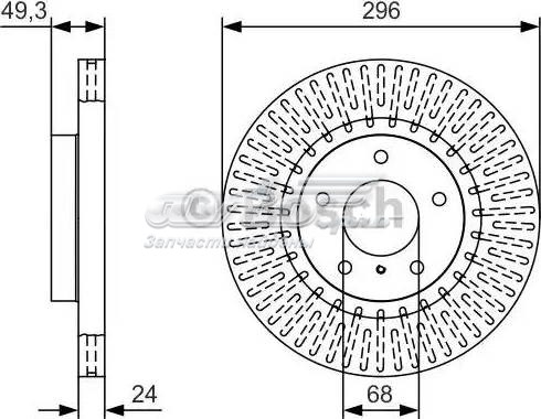 Гальмівні диски передні 0986479T44 Bosch