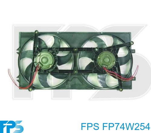 Купити FP74W254 FPS Дифузор радіатора охолодження, в зборі з двигуном і крильчаткою