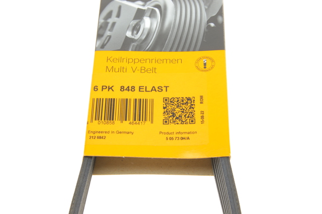 Ремінь кондиціонера Continental/Siemens 6PK848ELAST