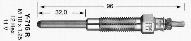 Купити Y715R NGK Свічка накалу