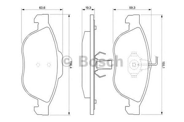 Гальмівні колодки Bosch 986424507 ціна, від 29.60 USD