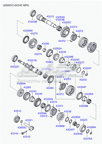 Кільце синхронізатора 4337032100 Hyundai/Kia