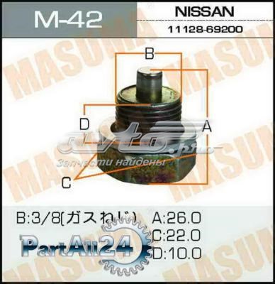 Болт піддона Masuma M42