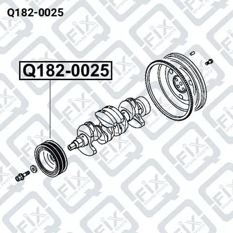 Шків колінвала (демпфер ) Q-fix Q1820025 ціна, від 47.89 USD