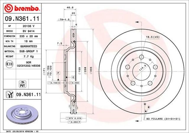 Диск гальмівний задній Power Stop AR84007XPR