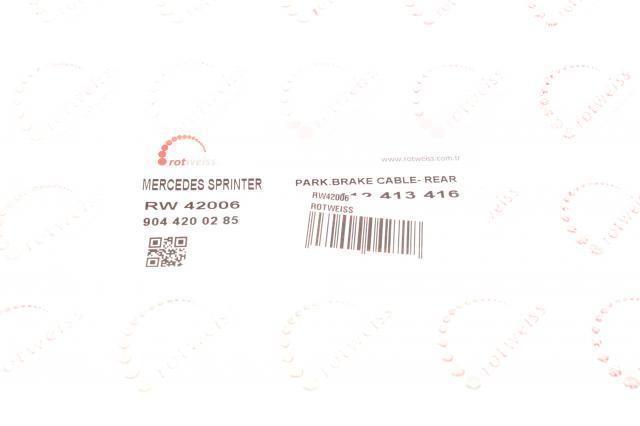 RW42006 Rotweiss Трос ручного гальма задній, правий
