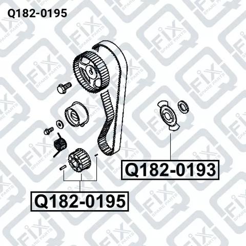 Зірка-шестерня приводу коленвалу двигуна Q1820195 Q-fix
