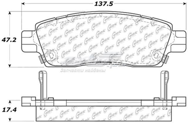 Задні гальмівні колодки Centric Parts 10208830 ціна, від 33.58 USD