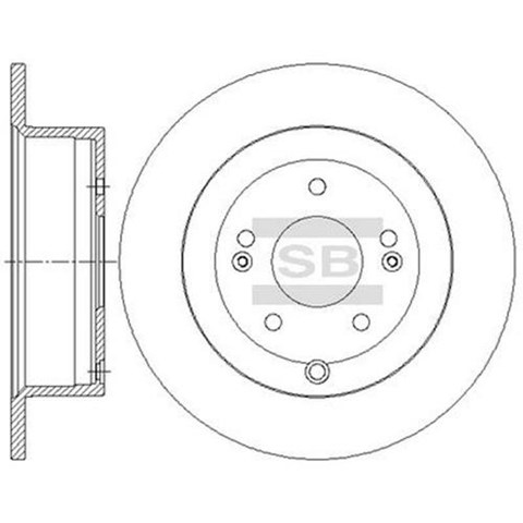Диск гальмівний задній SD1082 Sangsin