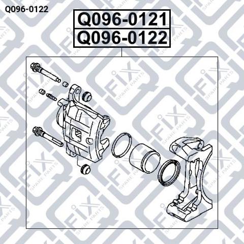 Супорт гальмівний передній правий Q-fix Q0960122 ціна, від 52.20 USD