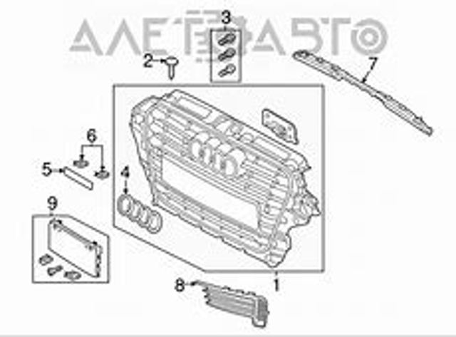Решітка переднього бампера, права FPS FP1224912 ціна, від 11.89 USD