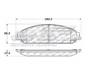 10210580 Centric Parts Передні гальмівні колодки