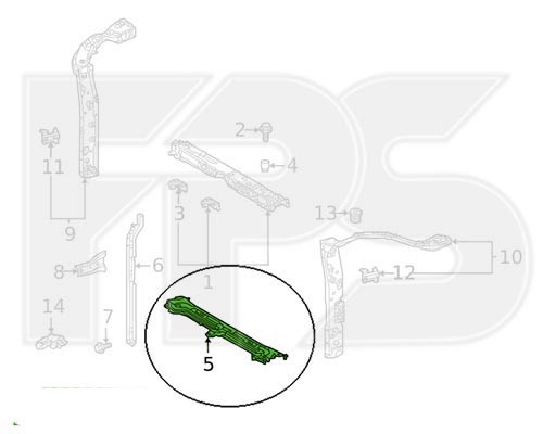 Кронштейн замку капоту FPS FP7085202 ціна, від 43.68 USD