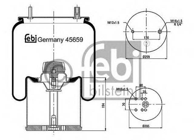 SP554941K Sampa Otomotiv‏ Ресора пневматичної підвіски