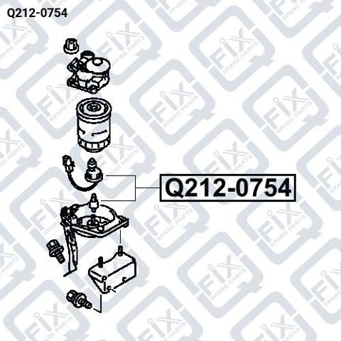 Датчик рівня води паливного фільтра Q-fix Q2120754 ціна, від 21.54 USD