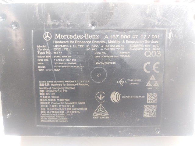  Mercedes A1679004712
