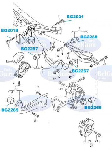Сайлентблок цапфи задньої Belgum BG2266 ціна, від 5.26 USD