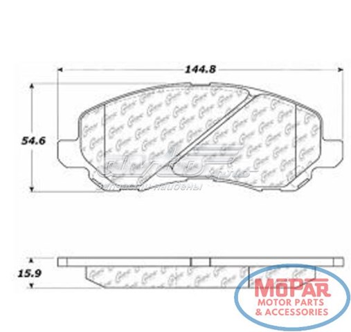 Тормозні колодки Centric Parts 10208660