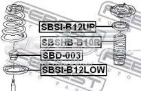 SBD003 Febest буфер-відбійник амортизатора заднього