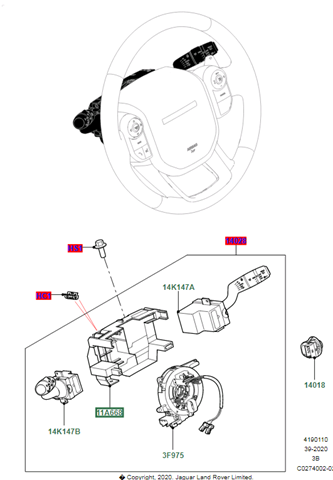 Перемикач підрульовий, центральна частина Land Rover LR090991 ціна, від 17.73 USD