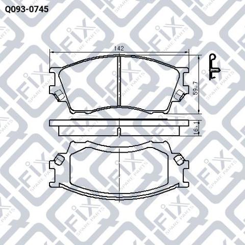 Гальмівні колодки Q-fix Q0930745 ціна, від 16.89 USD