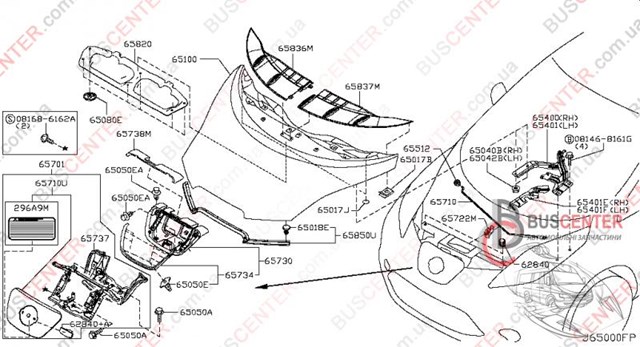 Капот F510M3NAMA Nissan