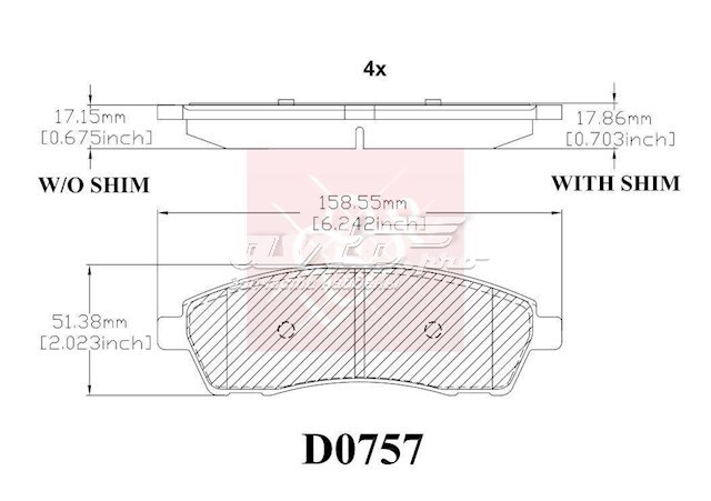 MKD1213 Friction Master Передні гальмівні колодки