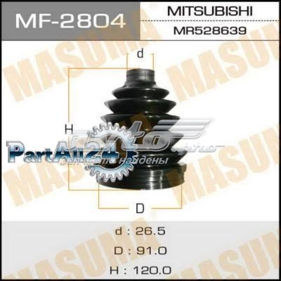 Пильник ШРУСа зовнішній MF2804 Masuma