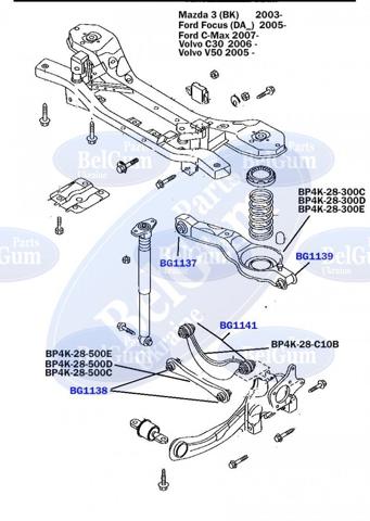 Сайлентблок заднього верхнього важеля BG1141 Belgum