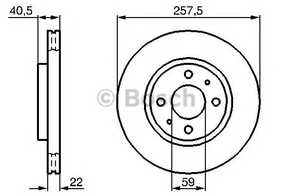 986478639 Bosch диск гальмівний передній