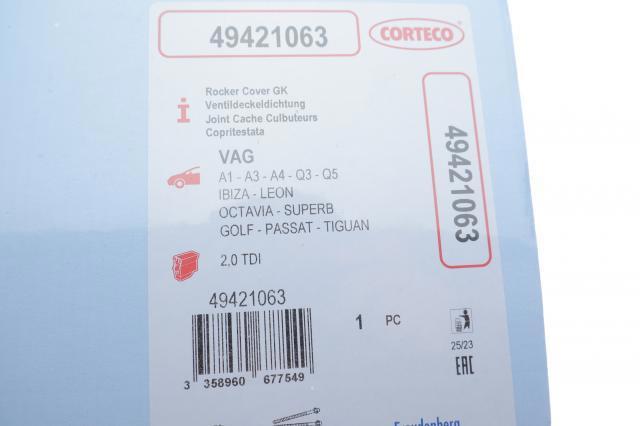Прокладка клапанної кришки двигуна Corteco 49421063 ціна, від 18.78 USD