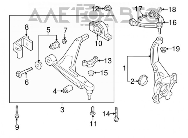 Цапфа - поворотний кулак передній, правий 31476879 Volvo
