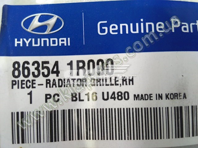 Молдинг решітки радіатора, правий Hyundai Accent (SB) (Хендай Акцент)