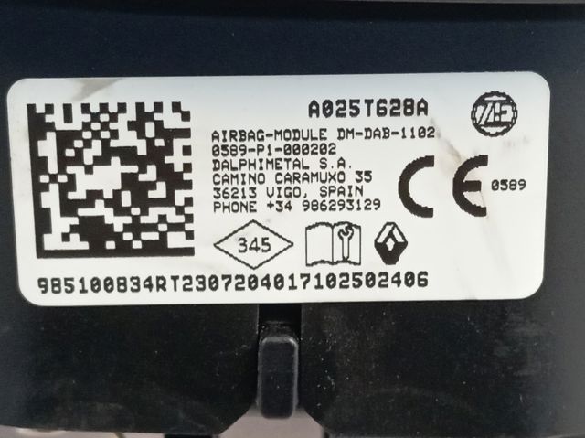 Подушка Айрбег водія Renault (RVI) 985100834R ціна, від 256.34 USD