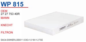 Фільтр повітряний обігрівача Wunder WP815 ціна, від 3.88 USD