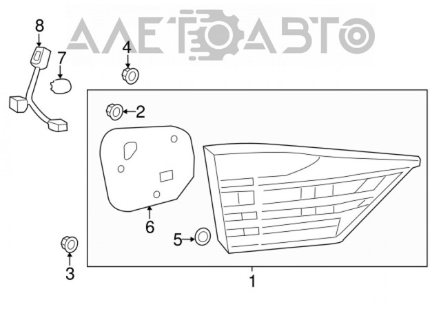 Стоп задній Toyota 8158133240 ціна, від 140.61 USD