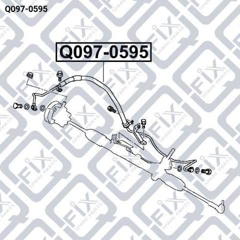 Купити Q0970595 Q-fix Шланг ГПК, високого тиску рейки керма