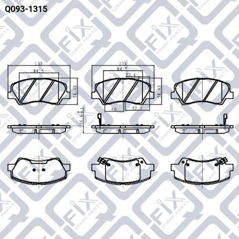 Гальмівні колодки Q-fix Q0931315 ціна, від 16.91 USD