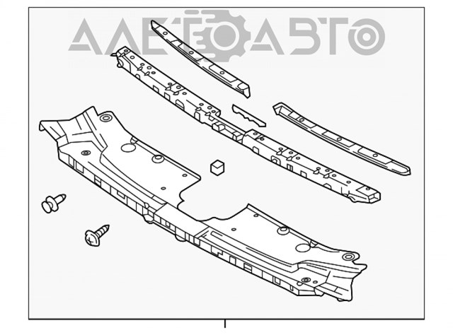 TK4850720E Mazda Накладка верхня передній панелі / супорта радіатора