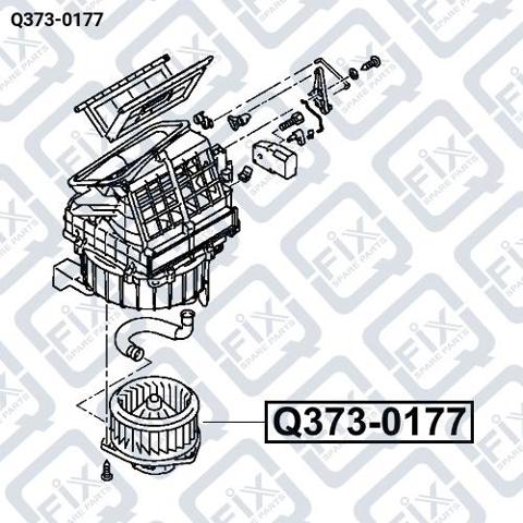 Купити Q3730177 Q-fix Корпус вентилятора пічки (опалювача салону), в зборі