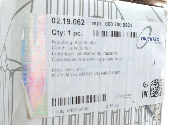 0219062 Trucktec Гідромуфта приводу вентилятора