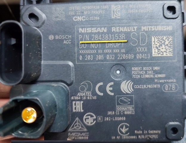 Купити 284383153R Renault (RVI) 