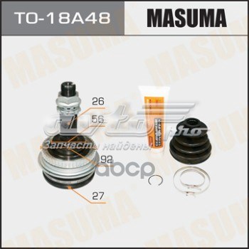 ШРУС зовнішній Masuma TO18A48