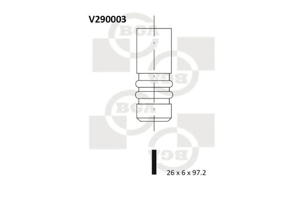 V290003 BGA клапан випускний