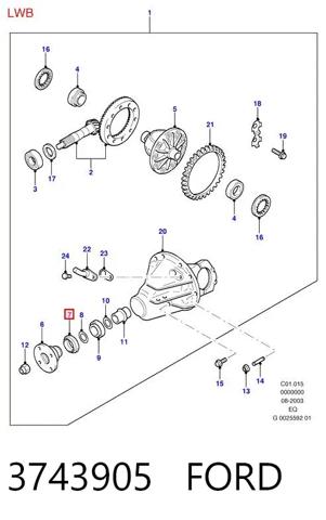 Сальник хвостовика редуктора заднього моста Mazda SA0127165 ціна, від 91.64 USD