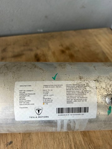Ресивер пневматичної системи Tesla 600640800B ціна, від 31.67 USD