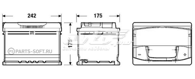 Купити Акумулятор Tudor 61 А/г (TA612)