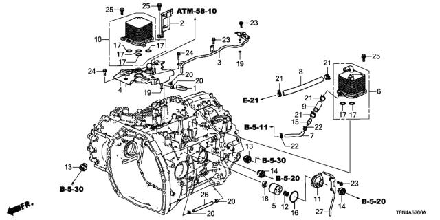 Кільце ущільнювача фільтра АКПП 913025T0003 Honda