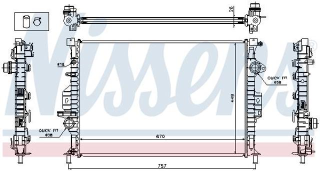 Радіатор основний Nissens NIS65615A ціна, від 75.95 USD